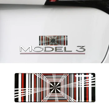 1 ADET Araba EKOSE Etiket İçin Yedek Parçalar Tesla Modeli 3 Y S X Aksesuarları Oto Amblem Rozeti Logo Çıkartmaları İç Aksesuarları