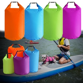 1 ADET Taşınabilir Renkli 210T Polyester Su Geçirmez Kuru Çanta Plaj Yüzen Kova Çantası Açık Spor Bisiklet Kamp Yürüyüş Aksesuarı