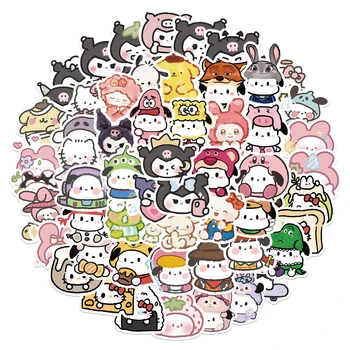 10/30/56 ADET Sevimli Mix Kuromi Mymelody Anime Çıkartmalar Karikatür Çıkartmaları DIY Dekorasyon Bavul Dizüstü Telefon Kırtasiye Araba Sticker