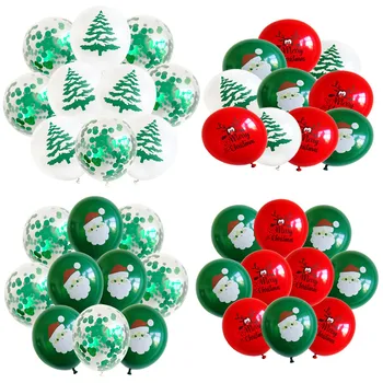 10 Adet Lateks Noel Balonlar Noel Baba Geyik Noel Ağacı Noel Partisi konfeti balonları Noel Dekorasyon Ev Kaynağı için