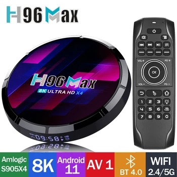 100 % Orijinal H96 MAX X4 Amlogic S905X4 AV1 akıllı TV kutusu Android11. 0 BT 8K 2.4 G/5G WIFI HDR Youtube Netfix TV Öneki VS TANİX X4