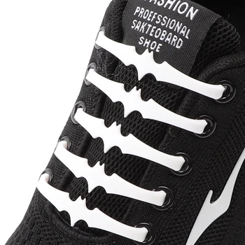 12 Adet Yarasa Şekli Silikon Ayakabı bağları Olmadan Elastik Danteller Sneakers Hiçbir Kravat Ayakkabı bağcıkları Çocuklar Yetişkin Kauçuk Ayakkabı Bağı ayakkabı