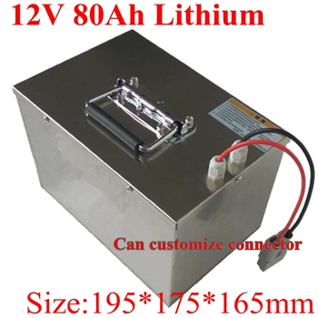 12V 80Ah Lityum li ion pil Paketi için RV Oto Araba Başlangıç Pil AGM Güneş Sistemi Güç Bankası Karavan RV Deniz + 5A Şarj Cihazı