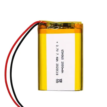 2/5/10/20 Adet 3.7 V 2000mAh 654060 Lityum Polimer iyon batarya 2.0 mm JST Konektörü