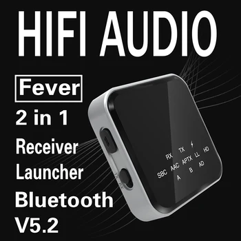 2 in 1 Bluetooth uyumlu 5.2 Ses Alıcısı Verici Handsfree Kablosuz Müzik Adaptörü 3.5 mm Jack Rca Ses Adaptörü Araba için