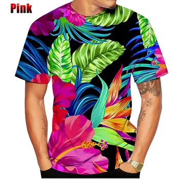 2023 Erkek Hawaii t Shirt Kısa Kollu Moda 3d baskılı Palmiye Motifi unisex üst tee gömlek XS-5XL