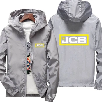 2023 Motosiklet Ceket Rüzgar Geçirmez JCB logo Ceket Motosiklet Sürme Kapüşonlu Takım Elbise Rüzgarlık Tişörtü Yarış fermuarlı Ceket