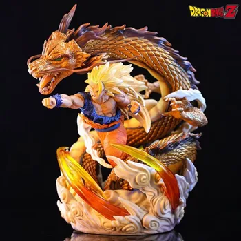 29 cm Anime dragon topu Z Son Goku Şekil Gk Süper Saiyan 3 Kakarotto Heykeli Pvc Dbz aksiyon figürü Koleksiyon Model Oyuncak Hediye