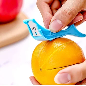 3 in 1 Çok Fonksiyonlu Sebze Meyve Soyucu Taşınabilir Portakal Armut Limon Dilimleme Plastik Yardımcı Soyucu Mutfak Aksesuarları
