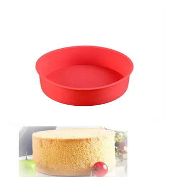 3D Yuvarlak Formu silikon kalıp Kek Pan Muffin Kek Dekorasyon Araçları Pasta Pişirme tepsi kalıbı Şablon Mutfak Bakeware