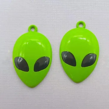 5 adet Alaşım Alien UFO Charm Yapma Kolye Kolye Takı DIY Craft Yapımı Anahtarlık Toplu Toptan