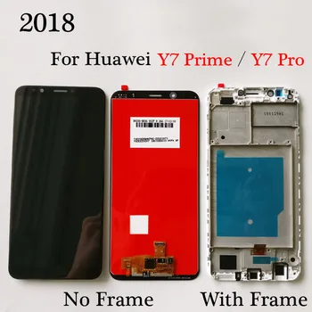6.0 inç Huawei Y7 Başbakan 2018 / Y7 Pro 2018 / Y7 2018 lcd ekran dokunmatik ekranlı sayısallaştırıcı grup / Çerçeve İle