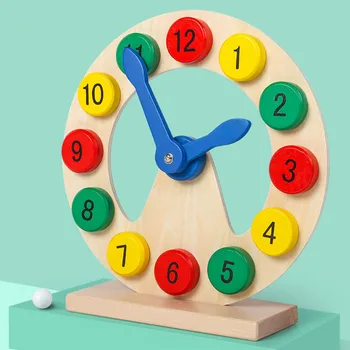 Ahşap Zaman Öğrenme Numarası Öğretim Saat Öğretim Saatler Çocuklar Öğrenmek Söylüyorum Zaman Saatler Oyuncaklar Ev Okulu Anaokulu Malzemeleri