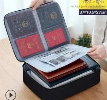 Aile KİMLİK saklama çantası Ev Kayıt Dosya Organizasyonu Çok katmanlı Çok Fonksiyonlu Önemli Belge kart çantası