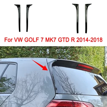 Arka Cam Spoile VW Golf 7 İçin MK7 2014-2018 Araba Styling Karbon Fiber Siyah Kanat Kapak Trim Dekorasyon Araba Aksesuarları