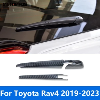Arka pencere sileceği Kapak Trim Toyota Rav4 Rav 4 2019-2022 2023 Krom Cam Yıkama Şerit Sticker Aksesuarları Araba Styling