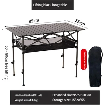 Açık Katlanır Masa Taşınabilir kamp masası Piknik Masası Ultra hafif Alan kamp araba çadırı Barbekü Hafif Masa