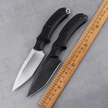 Açık survival sabit bıçak D2 çelik G10 kolu taktik çok fonksiyonlu survival avcılık dağcılık aracı düz bıçak