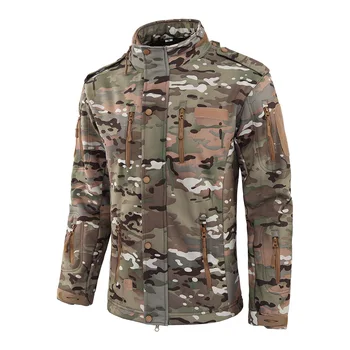 Açık Yeni Yumuşak Kabuk Kamuflaj Giyim Kamuflaj Ceket Erkekler Askeri Ceket Taktik Rüzgarlık Camo Ceket