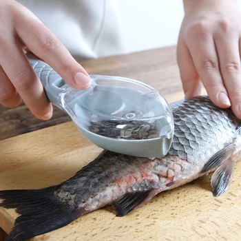 Balık Terazi Rendeler Kazıyıcı Balık Temizleme Aracı Kazıma Ölçekler Cihazı ile Kapak Ev Mutfak Pişirme Balık Aracı mutfak gereçleri
