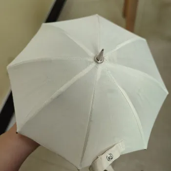 Bej 1: 6 Ölçekli Minyatür Şemsiye Modeli Ayarlanabilir Mini Güneşli Yağmurlu Şemsiye 12 İnç Vücut Figürü Dollhouse Aksesuarları