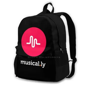 Beyaz moda çanta seyahat Laptop sırt çantası müzikal klasik Logo beyaz
