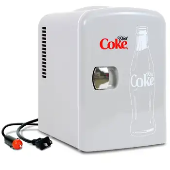 Diyet kola 6 kutu Mini buzdolabı Taşınabilir 4L Mini soğutucu seyahat Kompakt buzdolabı