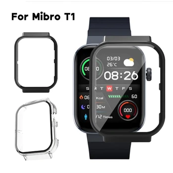 Ekran Koruyucu Kapak için MİBRO T1 Çizilmeye dayanıklı Şok Çerçeve Tam Kenar Kapsama Smartwatch Tek parça Tampon Kabuk