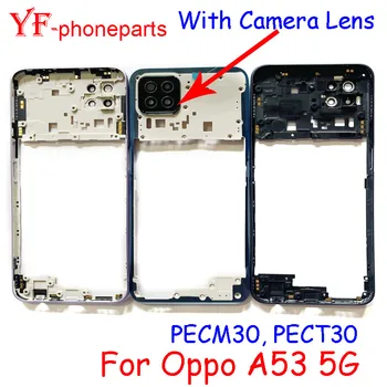 En iyi Kalite Orta Çerçeve İçin Oppo A53 5G PECM30 PECT30 Orta Çerçeve İle Kamera Lens Konut Çerçeve Onarım Parçaları