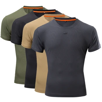 Erkekler Taktik T Shirt 2 Adet Ordu Askeri Kısa Kollu Serin O-Boyun Çabuk Kuru spor T Shirt Erkek Rahat Camiseta Hombre XXXXL