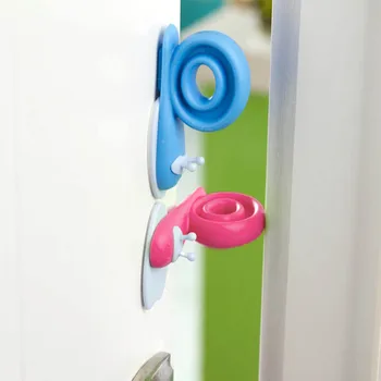Ev Geliştirme Bebek Güvenlik Kabini Kapı Salyangoz Şekli Stoper Kilidi EVA Plastik Kapı Durur Kapı Donanım Araçları