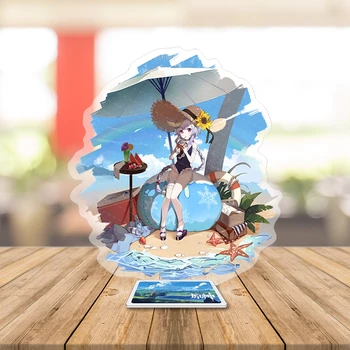 Genshin Darbe Anahtarlıklar Cosplay Oyunu Çoklu Karakter Koleksiyonu Anime Biblo Anahtarlık Akrilik Standı Figürler Süslemeleri