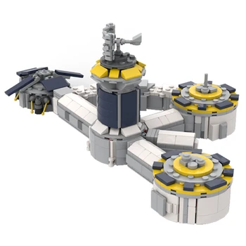 Gobricks MOC Uzay Ay Tabanı Mimari Modeli Yapı Taşları set Jamestown tabanı tüm insanlık İçin Blok Oyuncak Çocuk doğum günü hediyesi