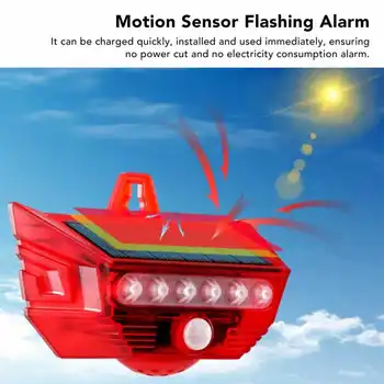 Güneş Alarm Lambası Hareket Sensörü Güvenlik Güneş Yanıp Sönen Ses alarm sireni Uzaktan Kumanda ile Ev Yard için Açık