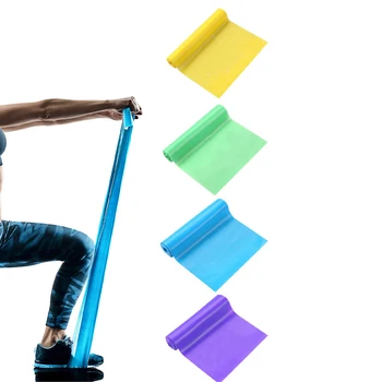 HUAYIExpander Spor Pilates Ev Spor Antreman Egzersiz Bantları Egzersiz Fitness lastik bantlar Yoga Elastik Direnç Bantları