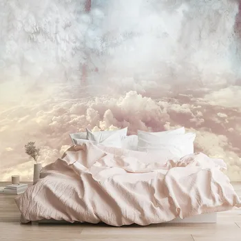 Iskandinav retro gökyüzü renk bulutlar özelleştirilmiş 3D fotoğraflar duvar kağıdı duvar kağıdı oturma odası, yatak odası