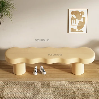Iskandinav Suni Deri Tabureler Ev Mobilya Oturma Odası Tezgah Yaratıcı Tasarım Ev Giriş Ayakkabı Değişen Tabureler