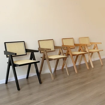 İskandinav kamış örgü kanepe Sandalye Balkon Salonu Modern Minimalist Arkalığı Recliner Sandalyeler Oturma Odası Antika Koltuk tasarım sandalye