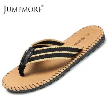 Jumpmore Terlik erkek Yaz Açık Flip-flop erkek Kore Moda Clip-On Açık Sandalet plaj ayakkabısı Toptan Boyutu 40-45