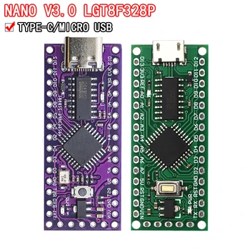 LGT8F328P-LQFP32 MiniEVB TİP-C mikro USB İle Uyumlu ATMEGA328 Nano V3. 0 LGT8F328P CH9340C / HT42B534-1 SOP16 Arduino İçin