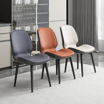 Lüks Ergonomik Sandalyeler Yemek Odası İskandinav Tarzı Arkalığı Minimalist Sandalyeler Salonu Modern Chaises Salle Yemlik Ev Mobilyaları