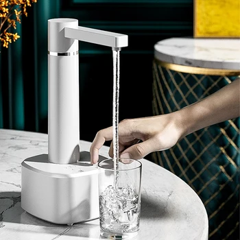Masaüstü Su Şişesi Dağıtıcı Otomatik Su Pompası USB Şarj Elektrikli su sebili Otomatik Kapalı 1.5 m Hortum İle