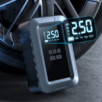 Mini Bisiklet Pompası Dijital hava kompresörü Kablosuz Dijital Basınç Göstergesi 4000mAh El Lastik Şişirme Oto Bisiklet Motosiklet için