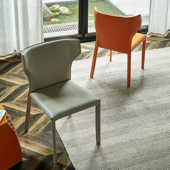 Nordic ışık lüks yemek sandalye turuncu basit Modern kahve mobilya Cafe Restaurant dışkı Chaises açık mobilyaları GY50DC