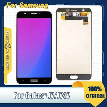 Orijinal AMOLED Ekran SAMSUNG Galaxy J7 2018 LCD Dokunmatik Ekran Samsung J7 2018 SM-J737F J737V LCD ekran Onarım Parçaları
