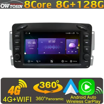Owtosın 8G + 128G Android 11 araç DVD oynatıcı GPS Radyo Ses Mercedes Benz CLK Sınıfı C209 W209 W203 Viano Vito W639 DSP CarPlay Otomatik