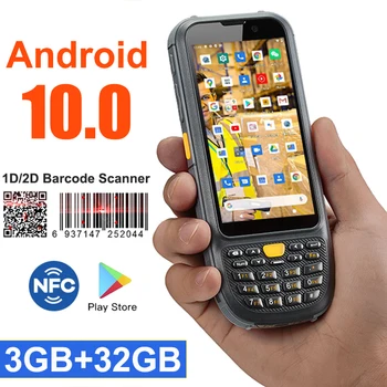 RC60 Qcta Çekirdekli İŞLEMCİ Sağlam Android 10 Bilgisayar 3 + 32G Terminali 1D 2D Barkod Tarayıcı Güvenli PSAM Endüstriyel El PDA NFC