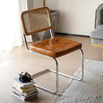 Salon Ofis Oturma Odası Sandalyeleri Rattan Tasarım Bahçe Boş Sandalye Mutfak Yetişkinler Rahat Chaises De Salon Modern Mobilya