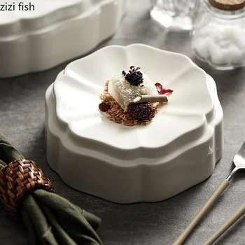Seramik Ekmek tatlı Tabağı pişirme kabı Restoran Düzensiz Şekil Düz Renk Sofra Aperatif Tatlı Tepsisi Sashimi suşi tabağı