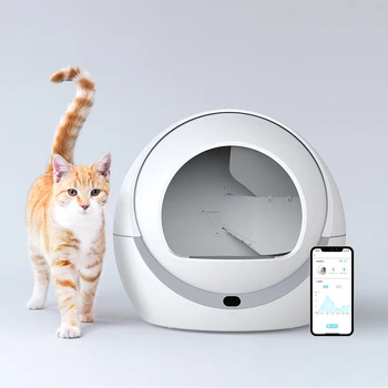 Tamamen Kapalı Kedi kum kabı Akıllı Otomatik Kediler Temizleme Tuvaletler Sıçrama geçirmez Koku Giderici Kitty Kum Kutusu Pet kaka tepsisi Kaynağı